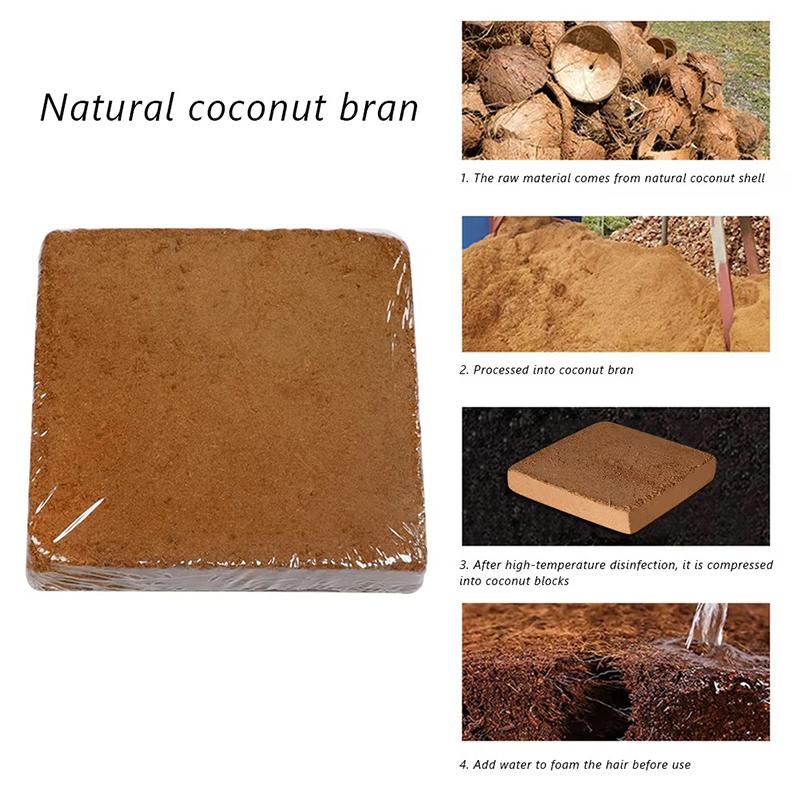 1/3/5pcs Organic Coconut Fiber Seedling Blocks Water Absorbent Compressed Planting Supplies Eco-Friendly Vegetable  For Garden