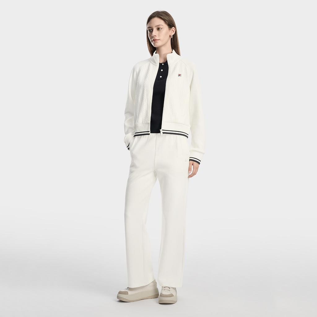 Fila Heritage Yodar Pants Simple Classic Fashionable Elegant Versatile Comfortable Casual Pants Women Bottoms Cloud-Mushroom-White F11W618604FWT