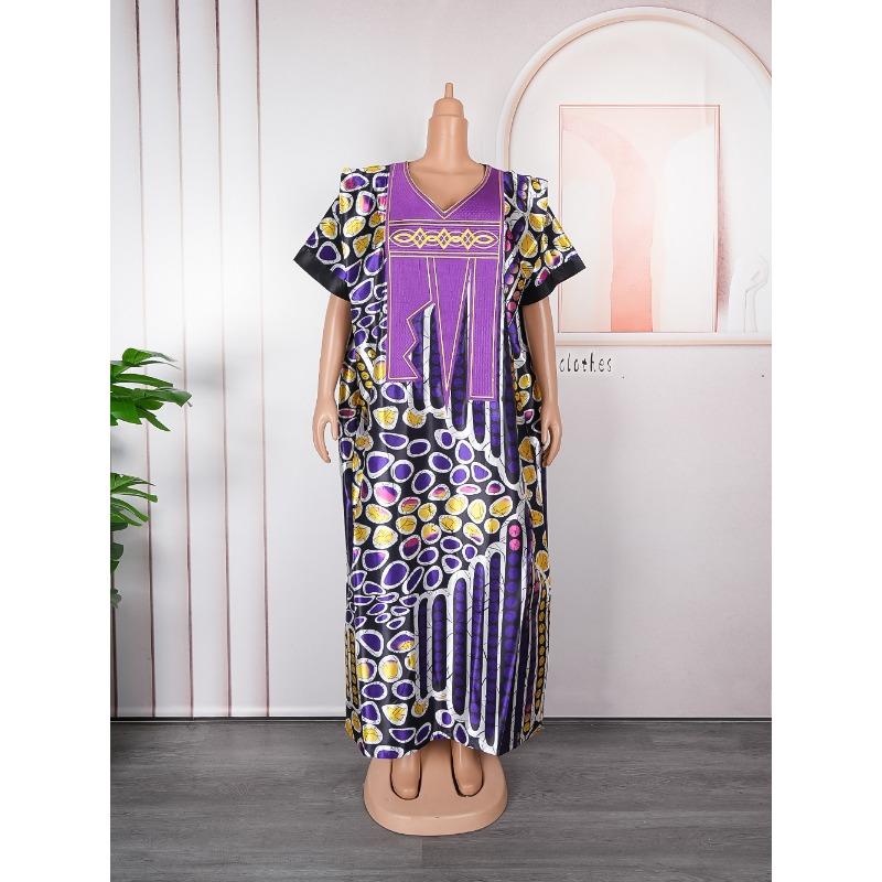 Plus Size Women's New Fashion Print Maxi Dress