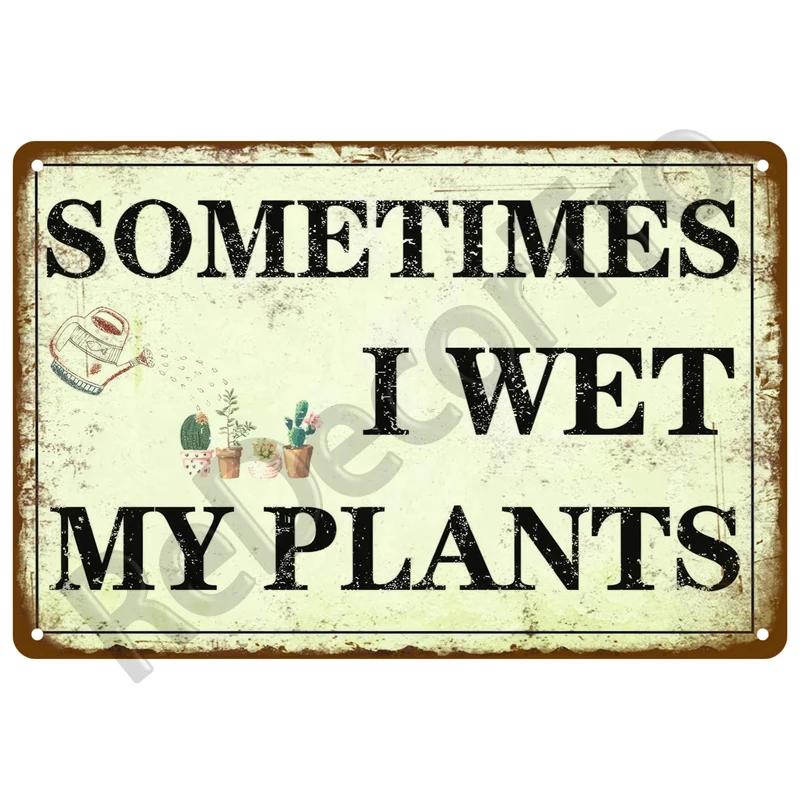 Retro Sign Home For Garden Outdoor Gardening Flowers Vintage Metal Sign Funny Plants Wall Decor Home Sweet Tin Sign Farm Birds