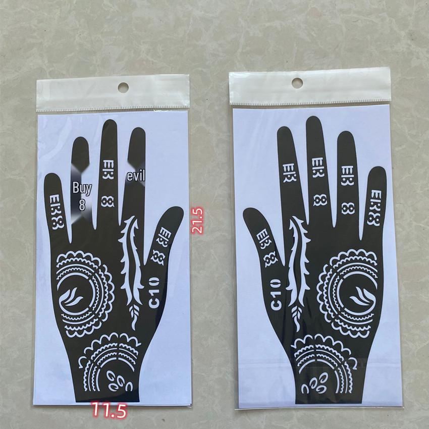 Dark Hand Tattoo Stickers: Original, Beautiful Hand-Shaped Temporary Tattoo Templates