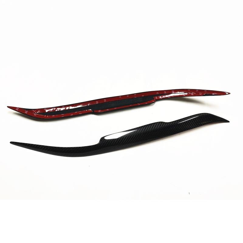 Car Front Head Lamp Headlight Eyebrow Sticker Headlamp Eyelid Trim Cover Brow Strip Carbon Fiber For Mazda 6 2003-2013