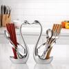 Anti-Rust Swan Shape Cutlery Holder Zinc Zinc Zinc Alloy Swan Tableware Holder  Hotel