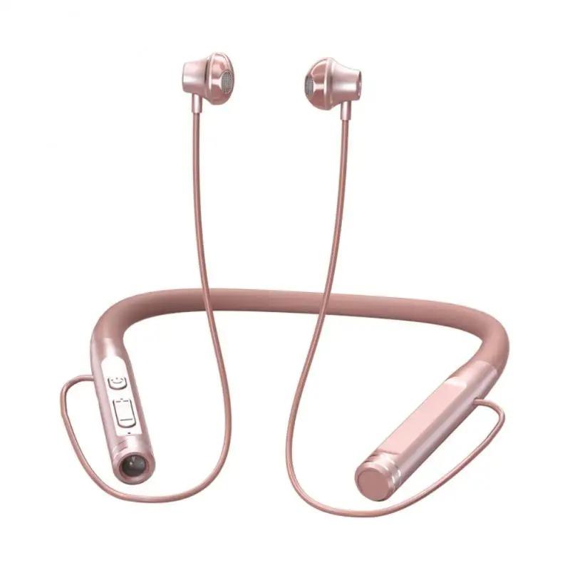 New Magnetic Neck Hanging Headphone Stereo Bass Wireless Bluetooth-compatibile Sport Earphones Waterproof Support TF Card