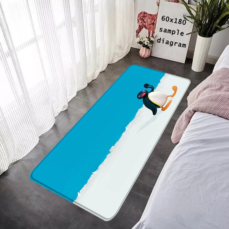 Door Mats Cute Pingu Penguin Interior Foot Rug Welcome Floor Mat for Entryway Soft Hallway Carpet Kitchen Rugs Fluffy Home Decor