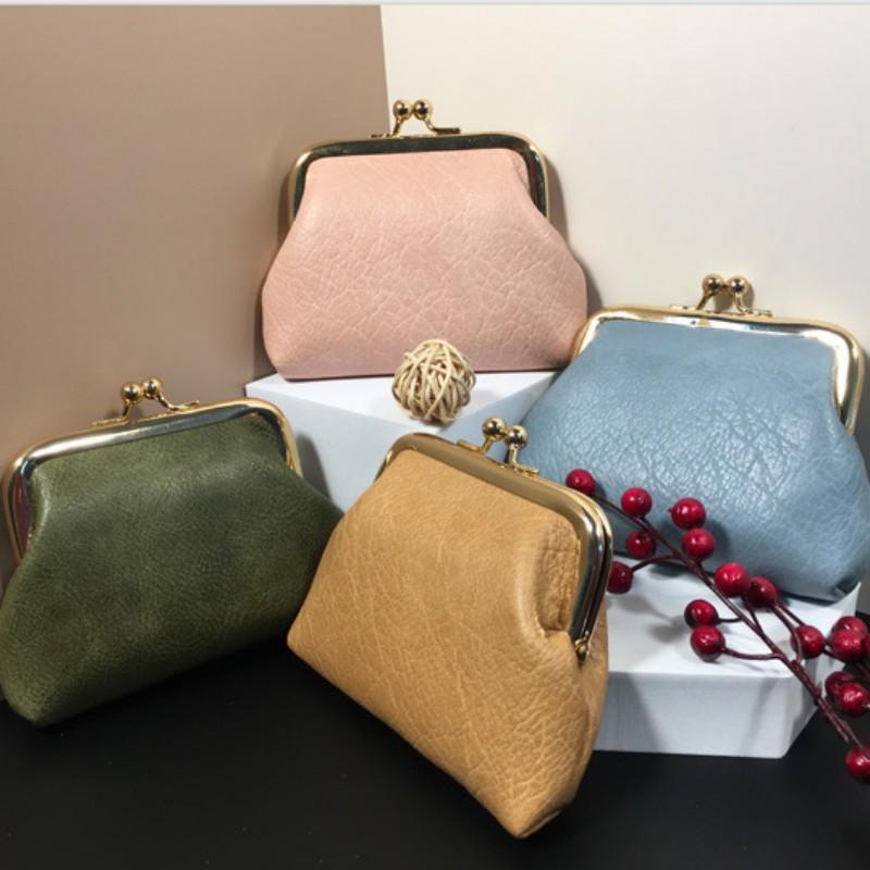 Frauen Neue Retro Geldbörse Damen Geld Schlüssel Kopfhörer Brieftasche Schnalle Candy Farbe Mädchen Münze Lagerung Taschen Beutel