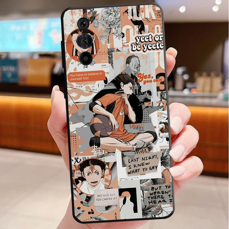 Phone Case For Motorola Edge 50 40 Pro 60 50 40 30 Ultra Neo Fusion G85 G72 G53 G54 G84 G13 G32 Haikyuu Hinata Attacks Anime