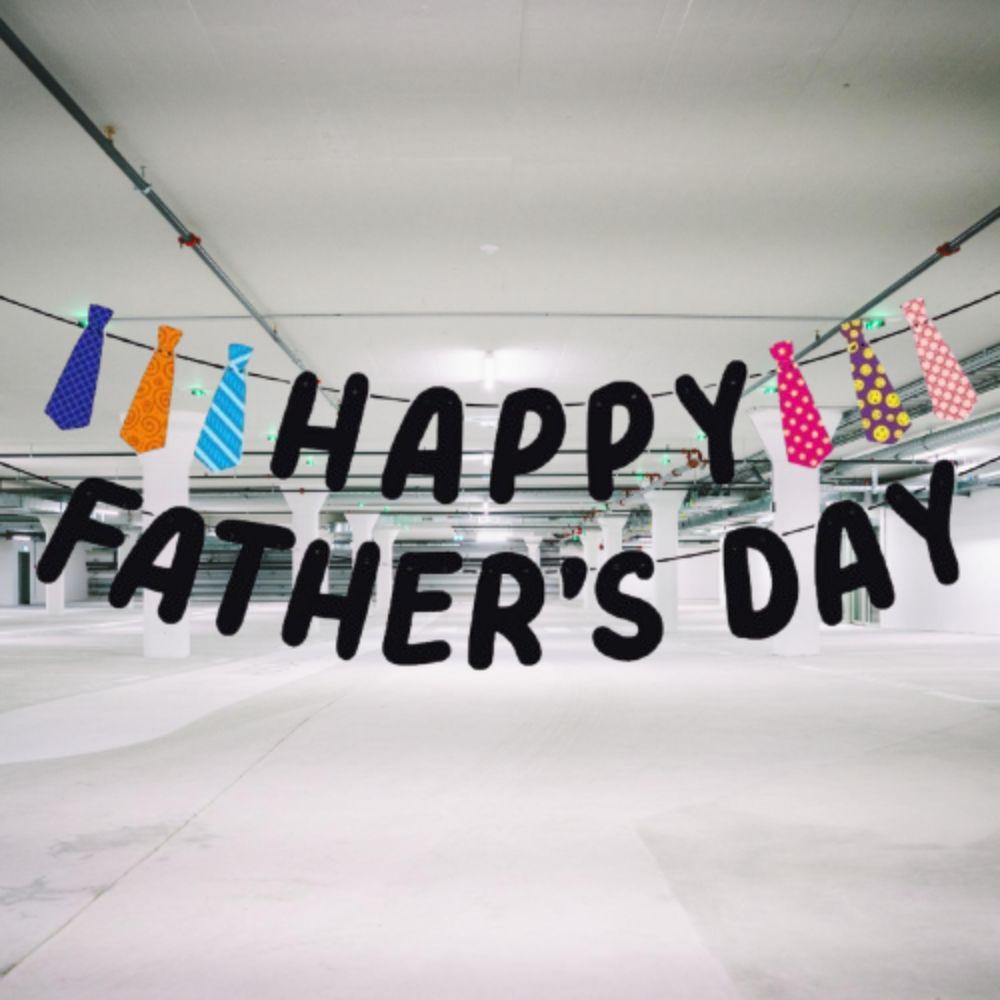 Colorful Father's Day Letter Banner Festival Father's Day Ornament Tie Hanging Banner  Party Favors