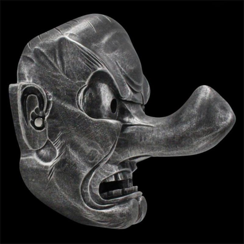 

Маска Тэнгу на Хэллоуин, привлекающая внимание, из смолы, доступна с серебристой, медной и красной отделкой Silver Tengu Mask