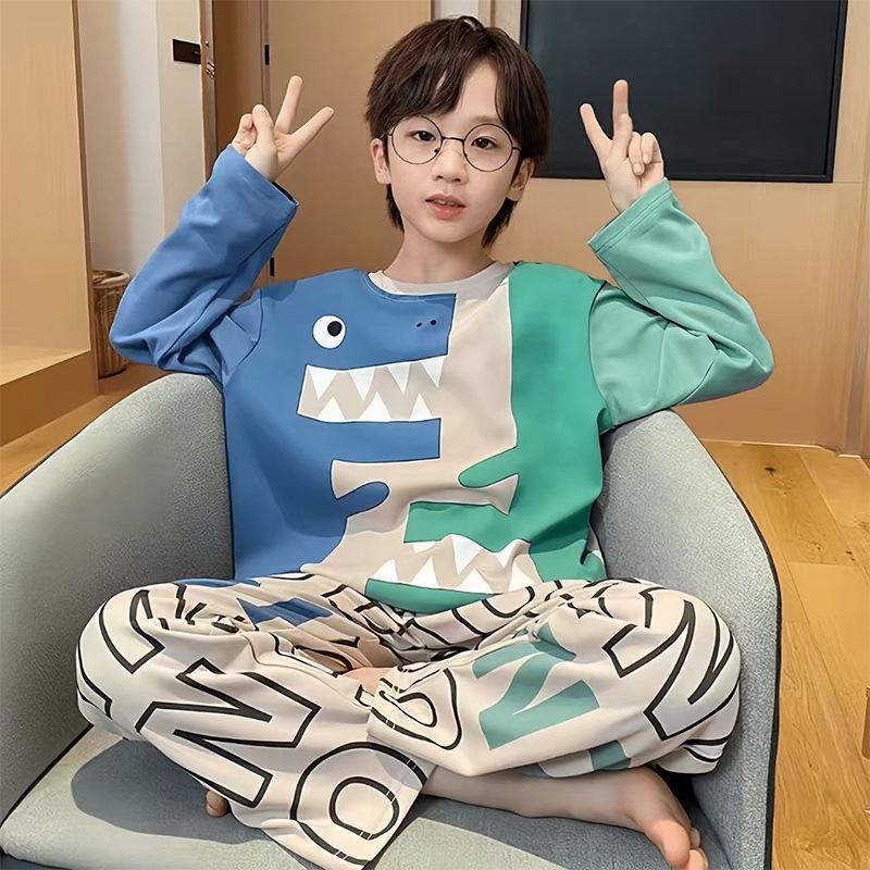 Boys' Cartoon Long Sleeve Pajama Set - Spring & Autumn