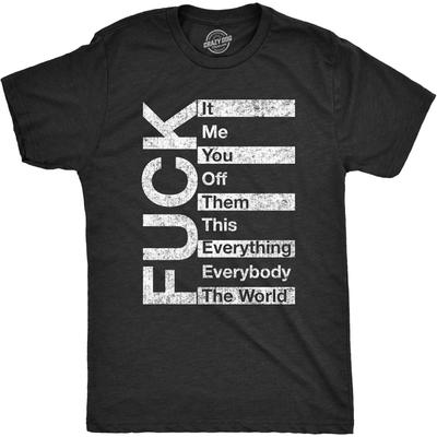 Mens F_ck List T Shirt Hilarious Sarcastic Graphic Novelty Gag Gift Tee