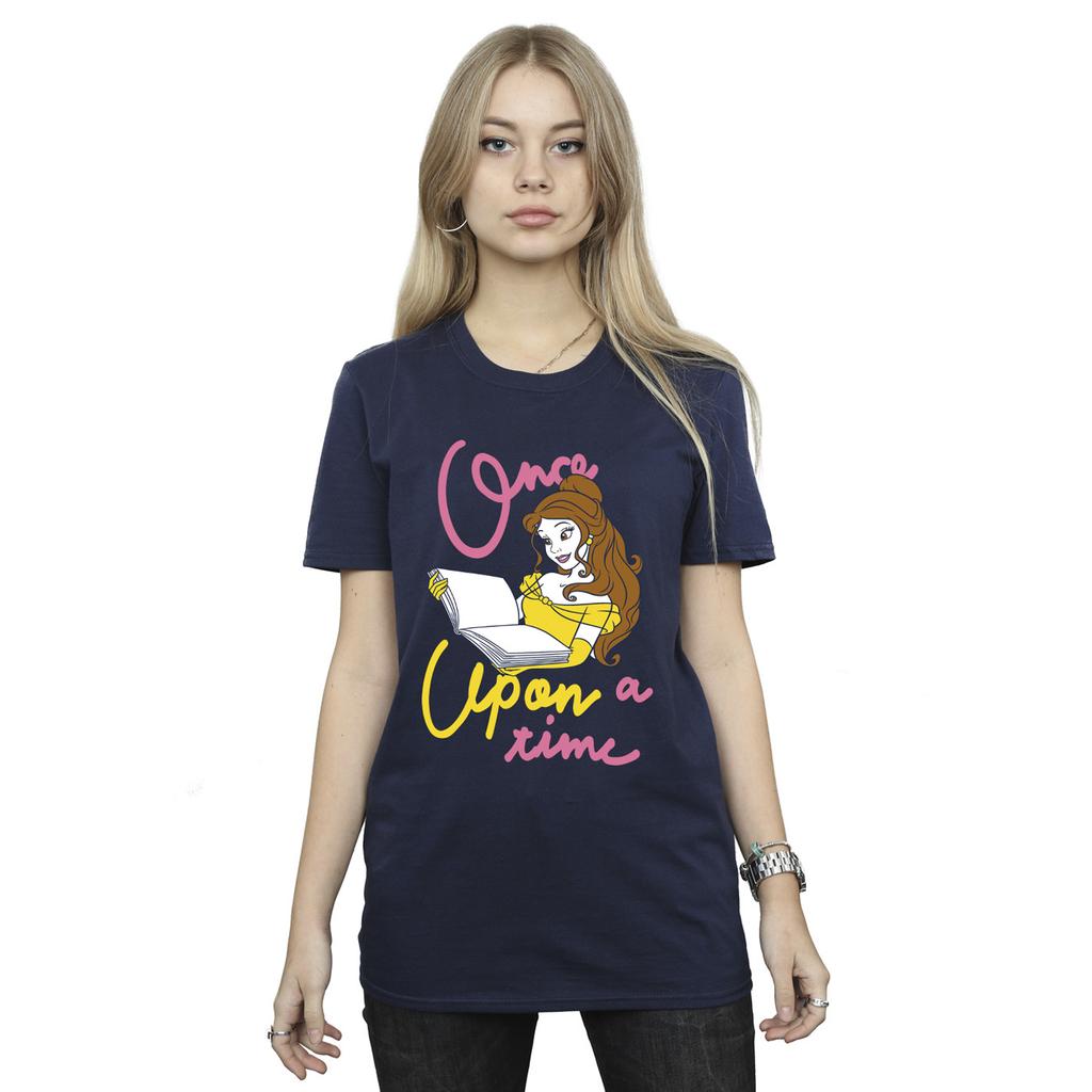 Beauty And The Beast Womens/Ladies Once Upon A Time Belle Boyfriend T-Shirt
