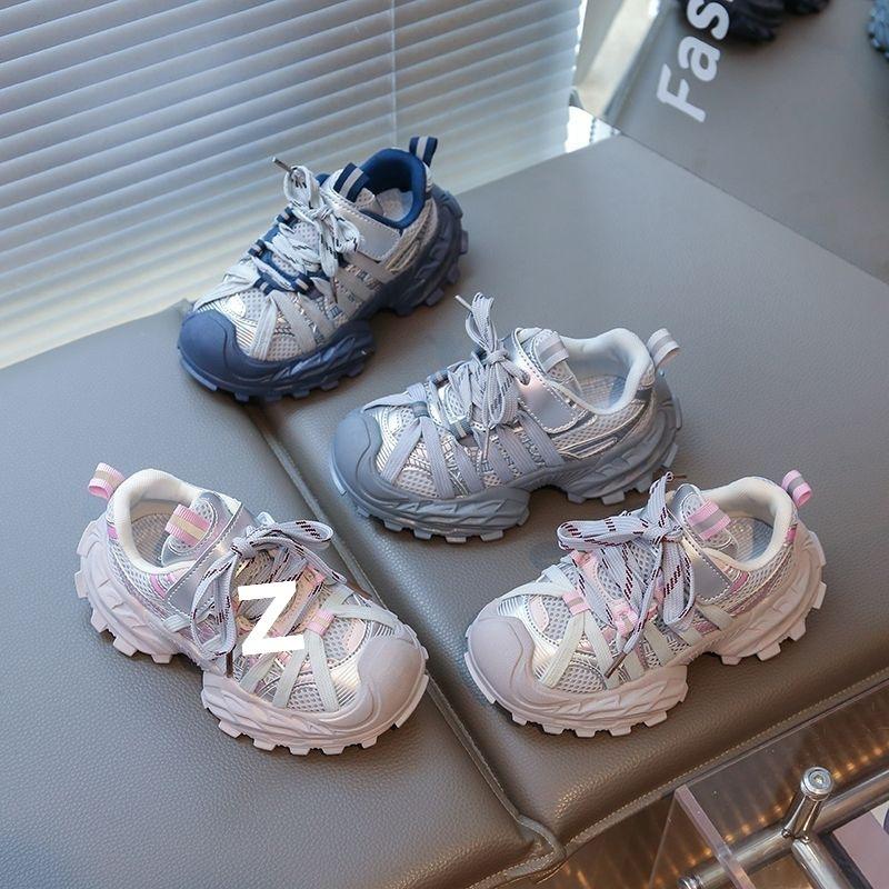 Children's dad shoes autumn new mesh breathable girls casual student versatile running sneakers