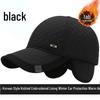 Men's Winter Duckbill Cap with Fleece Lining, Ear Protection, Embroidery – Warm Baseball Hat for Middle-Aged and Elderly.