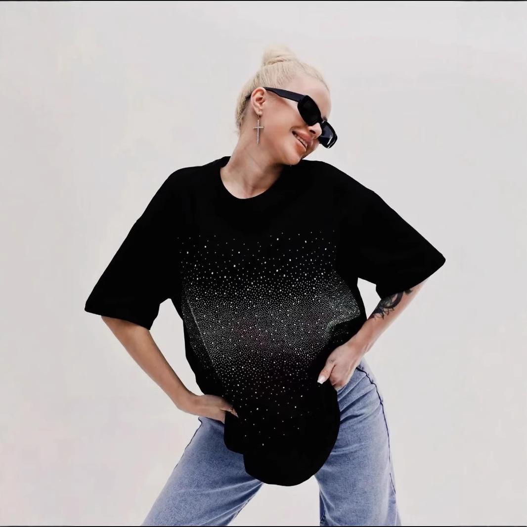 

Летние 100% хлопок однотонные горячие исправленные футболки женские Harajuku свободные короткие рукава черные топы Y2k уличная повседневная футболка женская XXXL