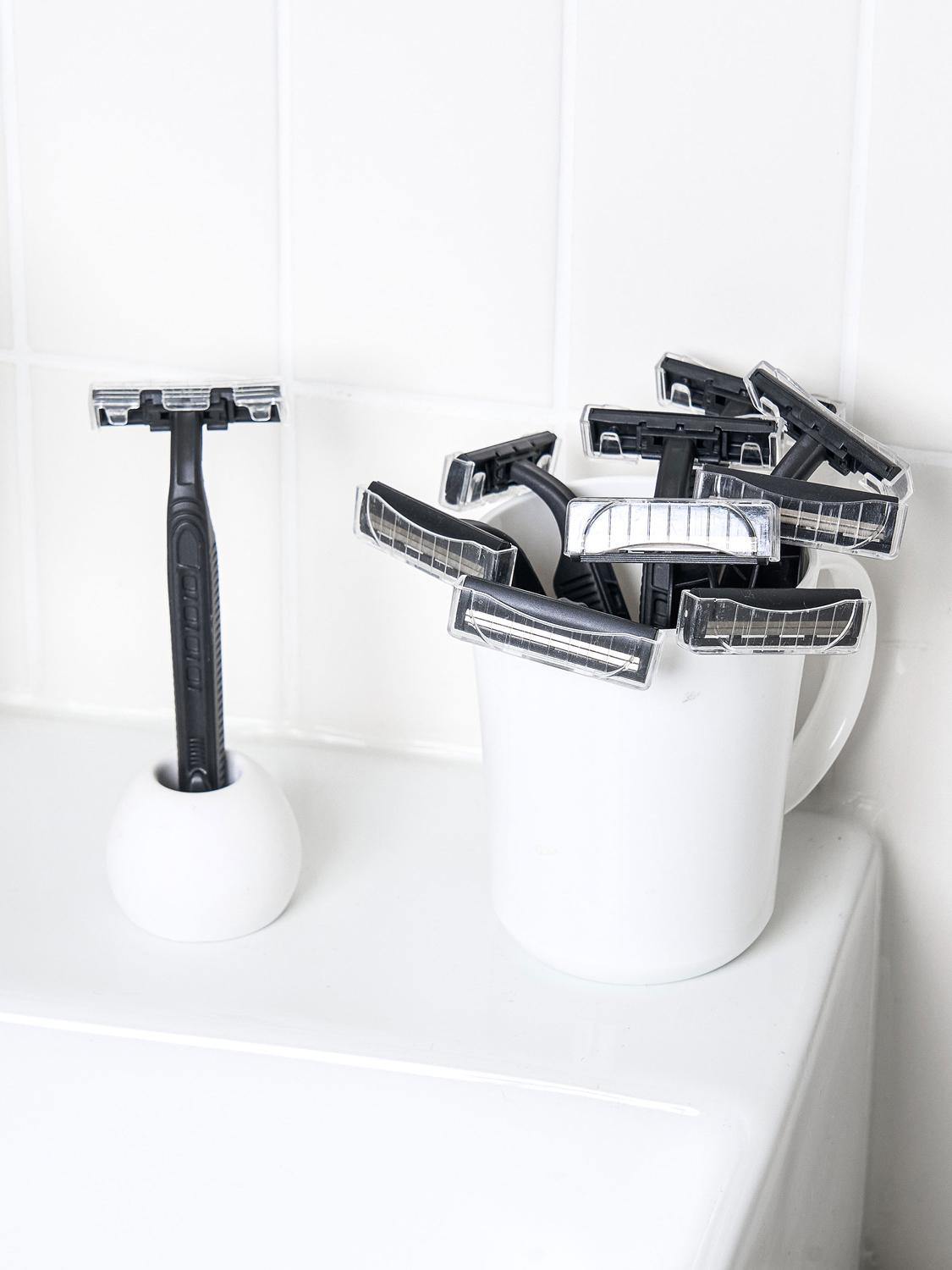 Portable Double Blade Disposable Razors - 10-Pack 1ea