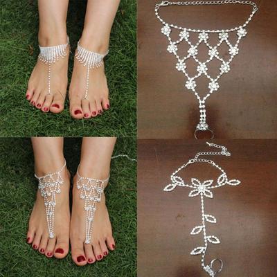 Bridal Sandals Beach Ankle Bracelet Jewelry Toe Ring Foot Chain