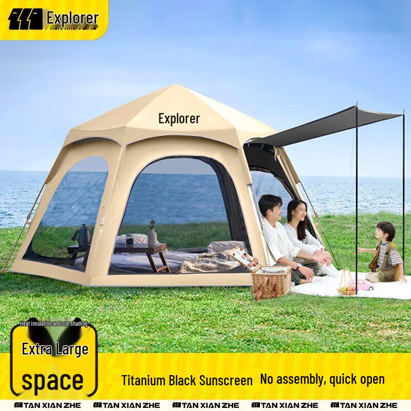 TAN XIAN ZHE Automatic Pop-Up Camping Tent Large