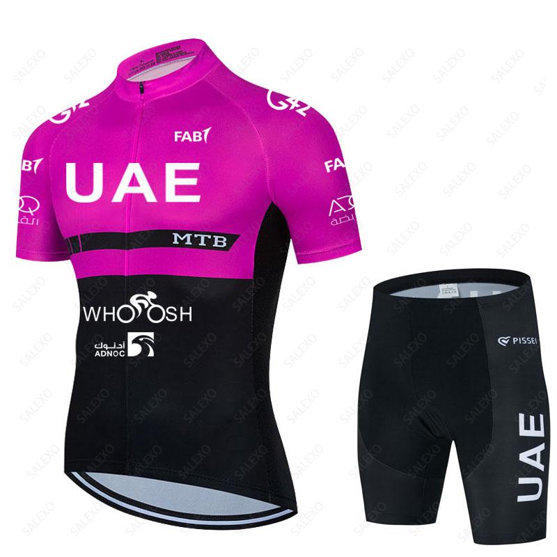 2025 Noua echipă din Emiratele Arabe Unite Ciclism Jersey Set Mens vară mânecă scurtă MTB Maillot Ropa Ciclismo Bicicletă Uzură respirabil Ciclism Îmbrăcăminte