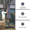 Perel housse de parasol 220 x 40 cm polypropylène gris