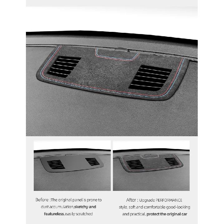For BMW E90 E92 E93 Made of Alcantara Center Console Air Vent Outlet Panel Trim Performance Stickers Car Interior Accessories