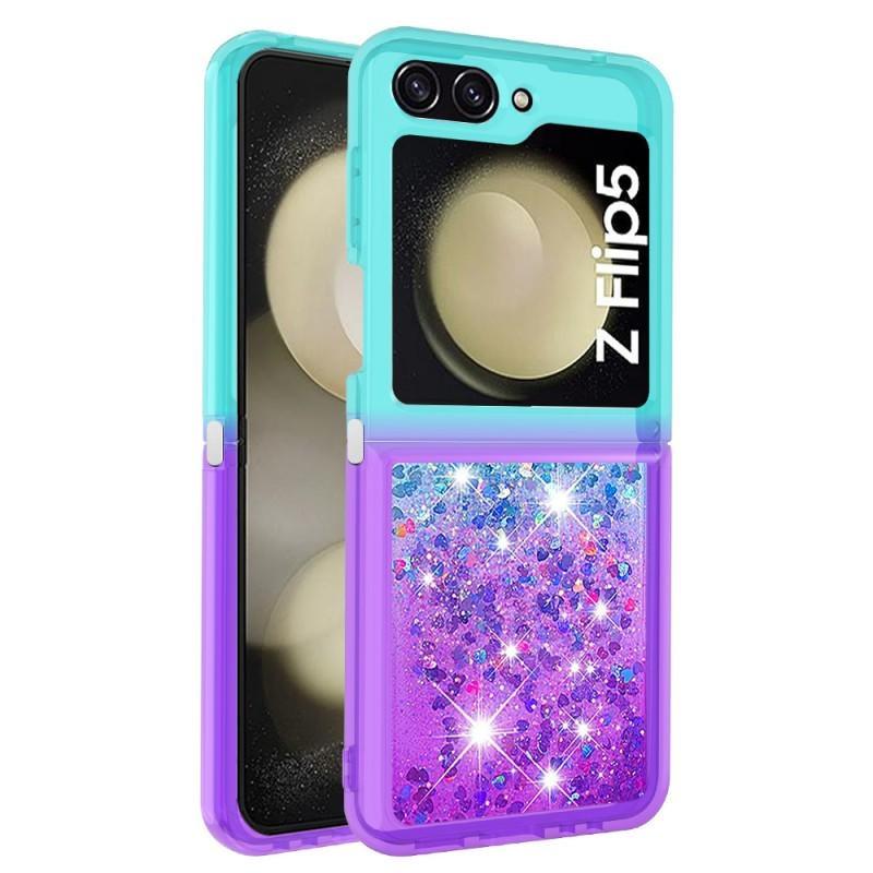 Shiny Glitter Gradient Liquid Quicksand Case for Samsung Galaxy Z Flip 5 Anti-drop TPU Soft Cover for Samsung Galaxy Z Flip 4 3 Protection Case