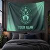 Kişiselleştirilmiş Duvar Halısı Hibernian FC Desenli Sanat Arka Plan Kumaşı