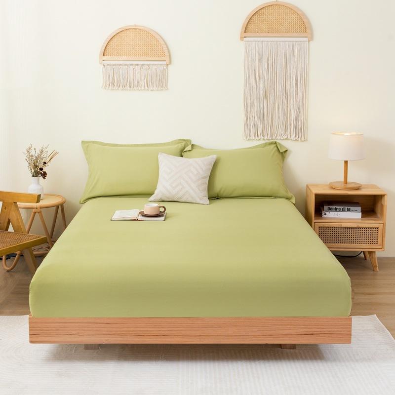 New Cotton Sheet Fitted Bedding Set Bed Mattress Cover with Elastic Bands Double Linen Anti-slip Adjustable Bedspread