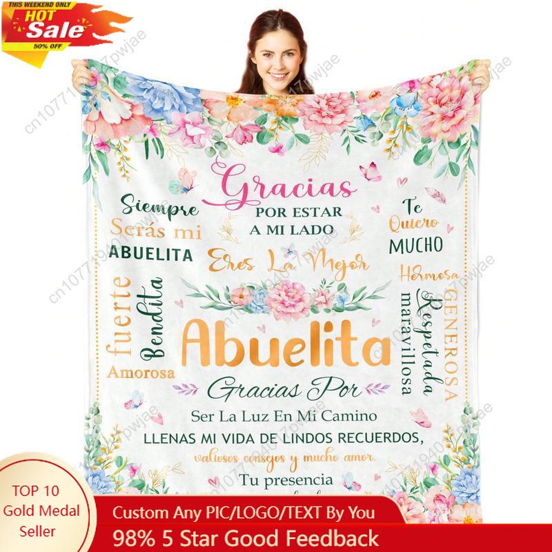 Nicetous Abuelita Gifts In Spanish Regalos Para Abuela Grandma Birthday Gifts Grandma Gifts From Grandchildren Custom Blankets