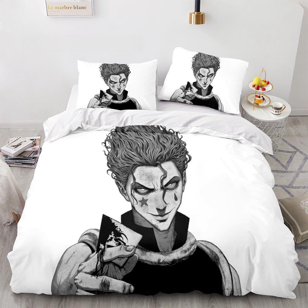 

HUNTER×HUNTER Bedding Set Single Twin Full Queen King Size Bed Set Adult Kid Bedroom Duvet Cover Sets Bed Furniture Set Bedroom EU single(135x200cm)