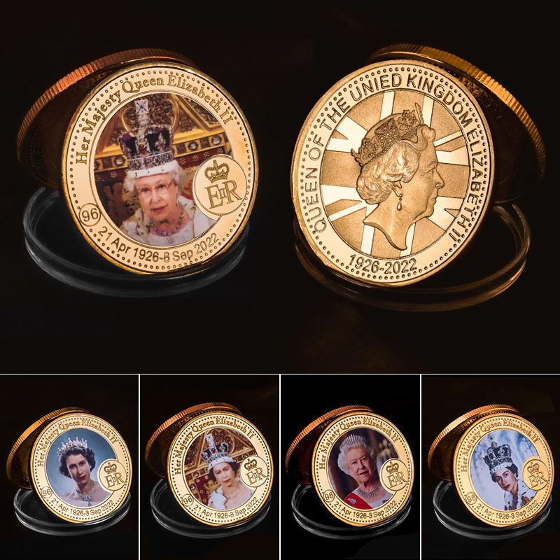 Medaglia commemorativa della Regina Elisabetta II, collezione di monete commemorative, artigianato in metallo