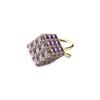 Swarovski Curiosa kvadratinio pjūvio ryškus žiedas moterims violetinis violetinis 52