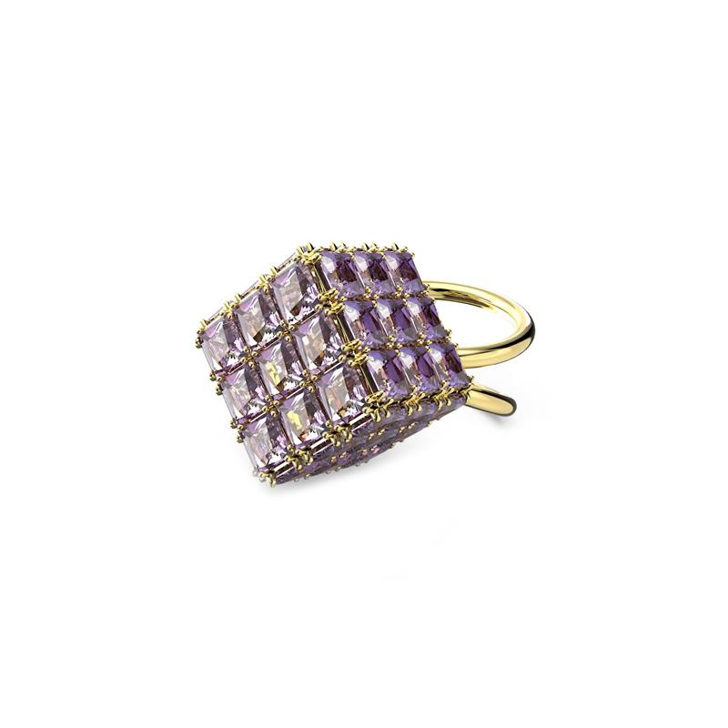 Swarovski Curiosa Square Cut Statement Ring Women s Purple Purple 50