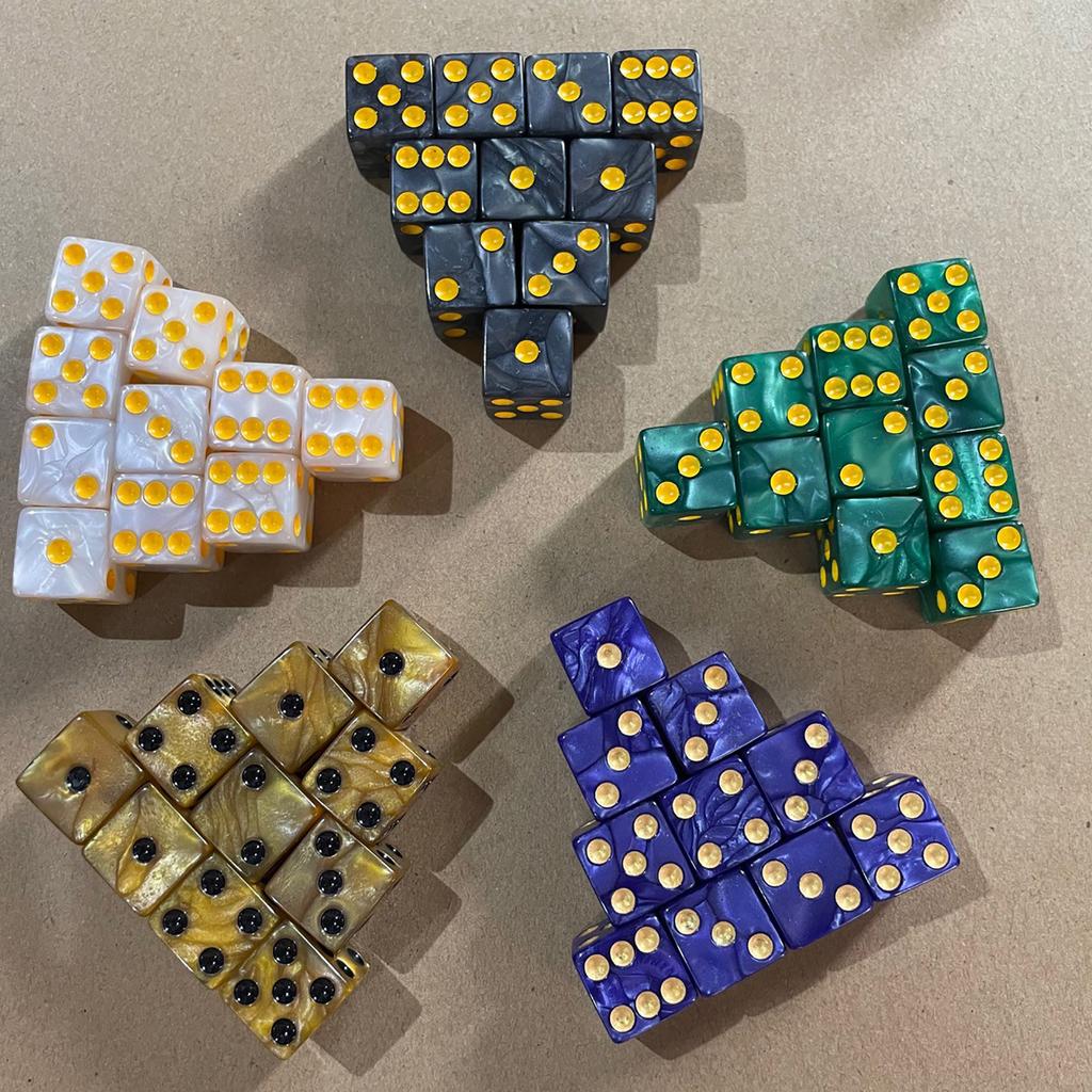 Game Playings Square Block Math Teaching Educational Toy Dices Small Colorful Acrylic Six Sided Dices Cubes with Dots