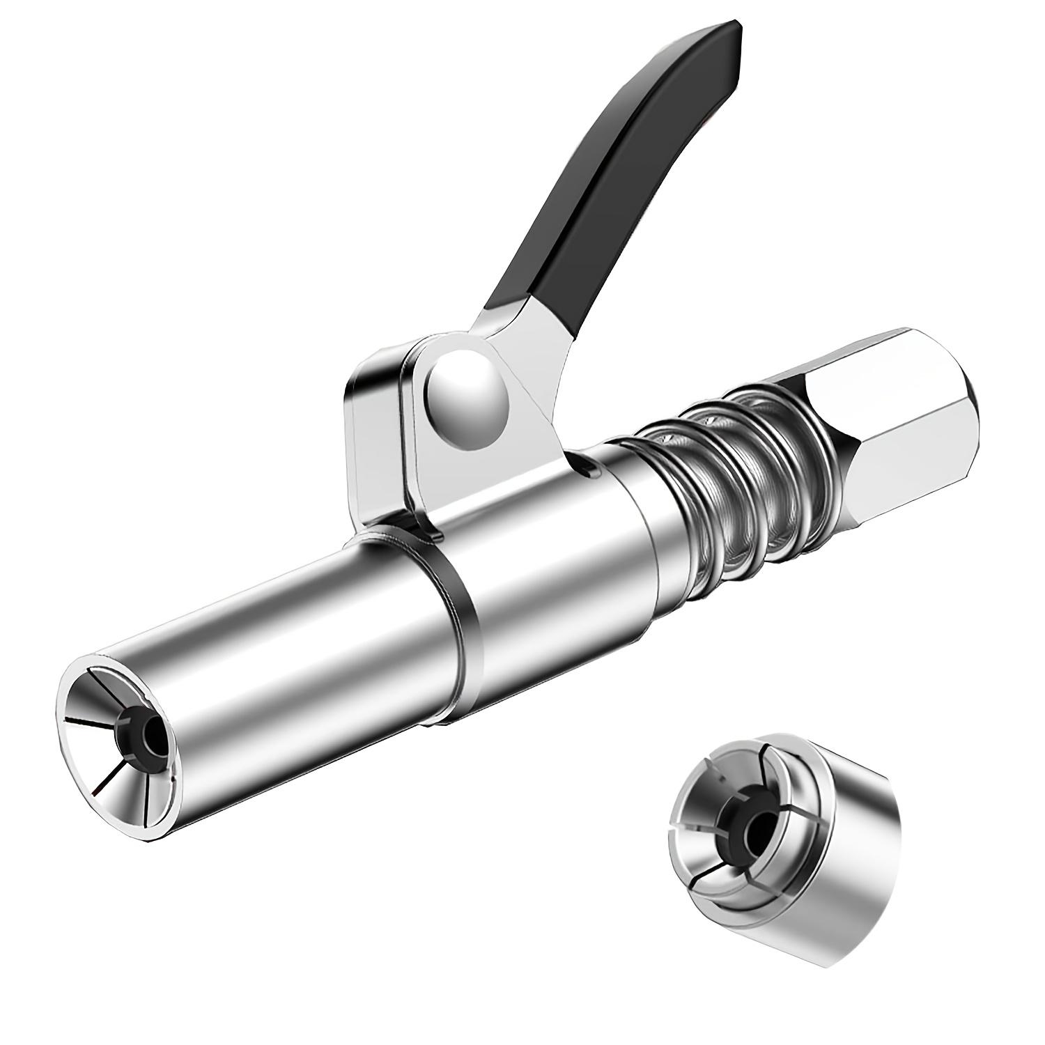 Grease Gun Coupler Grease Gun Fittings Quick Lock and Release Lube Heavy Grease Gun Nozzle Tips Compatible with Grease Guns