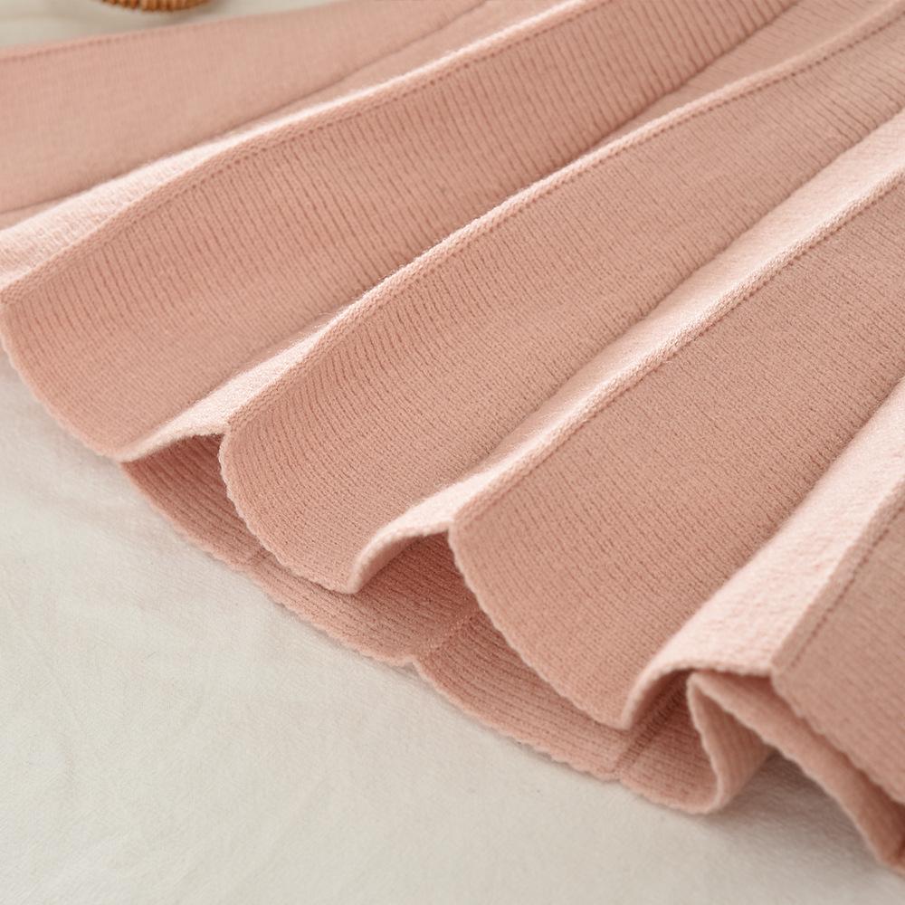 2025 Korean Style Baby Girl Sweater & Skirt Set with Bow - In Stock