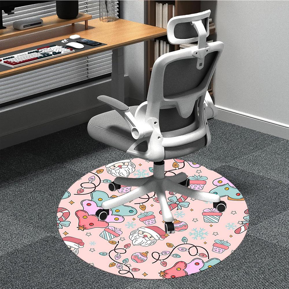 

1pc Christmas Pattern Chair Carpet for Office, Soft Flannel Throw Mat, Perfect for Office, Holiday Party Decoration Choice yy260320147 80cm by 80cm