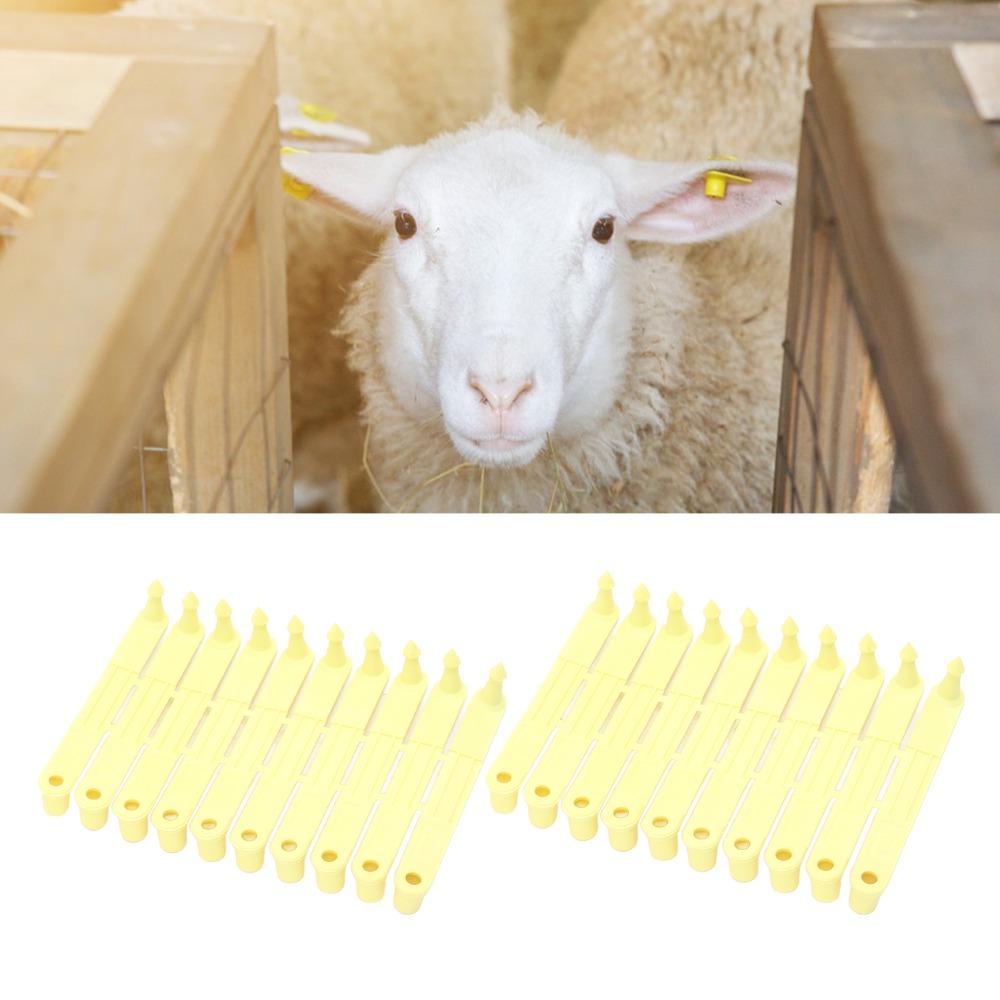 100Pcs Yellow Livestock Ear Tags Durable Animal Ear Tags Excellent Cattle Ear Tags Cattle