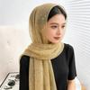 Luxury Shining Sequins Shawl Thin Transparent Breathable Silk Scarf Long Lightweight Head Wrap Party Occasion
