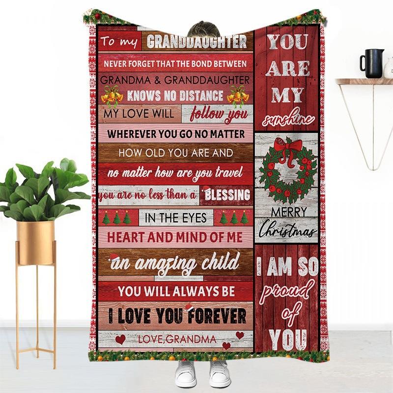 Red Background White Snowflakes Merry Christmas Script Fleece Blanket For Classic Holiday Vibe Lightweight Plush Throw Blanket