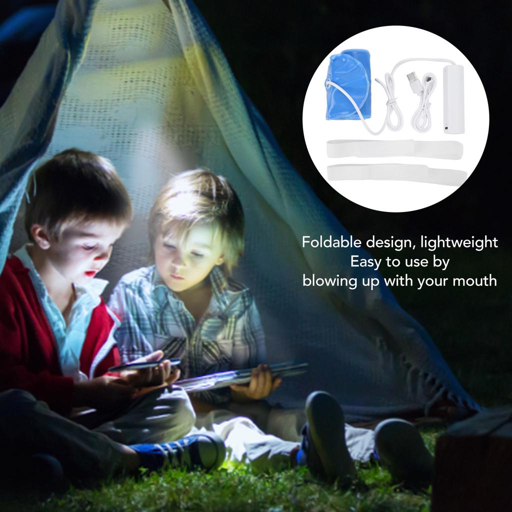 2pcs Inflatable Outdoor Camping Lamp Portable Foldable Inflatable LED Camping Light for Camping Outdoor