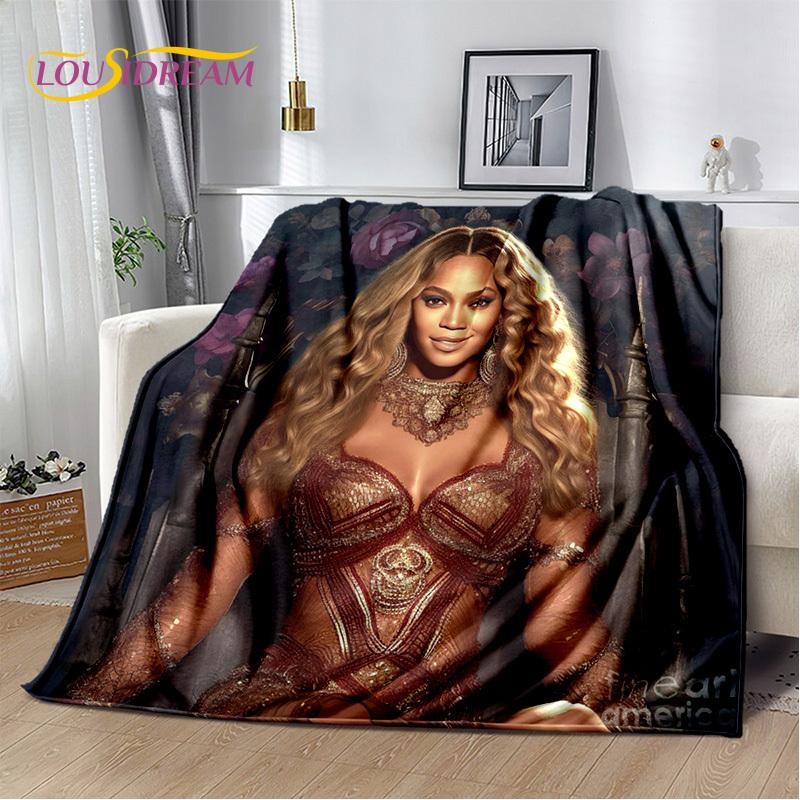 3D Latest Beyonce Giselle Knowles Soft Plush Blanket,Flannel Blanket Throw Blanket for Living Room Bedroom Bed Sofa Picnic Cover