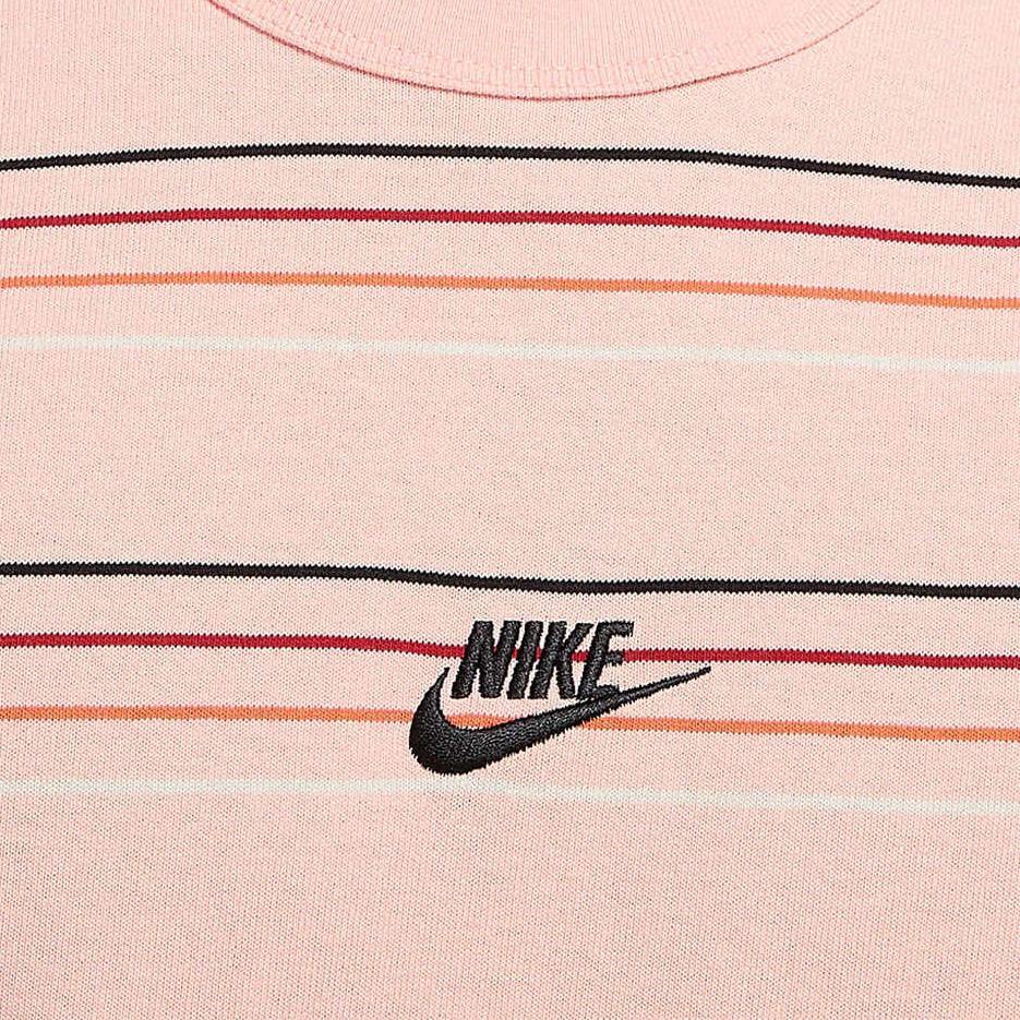 Nike T Shirts Men's Pink Crew Neck Moderate Straight Fit DB6532-800