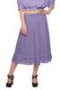 Moomaya Solid Skirts For Women Knee Length Cotton Flared Girls Skirt
