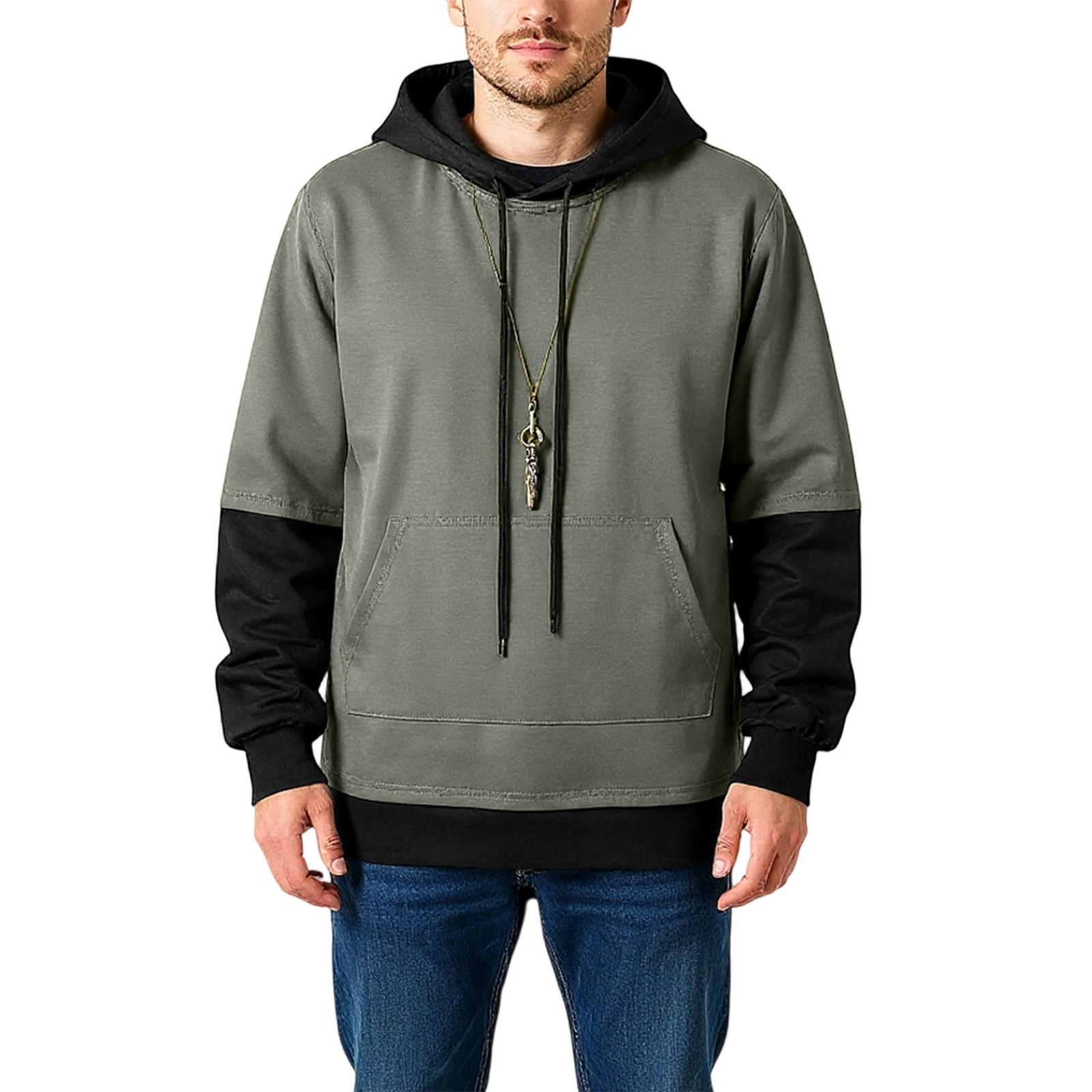 

Мужской Большой Размер Свободный Повседневный С Капюшоном Длинные Рукава Верхняя Одежда XL