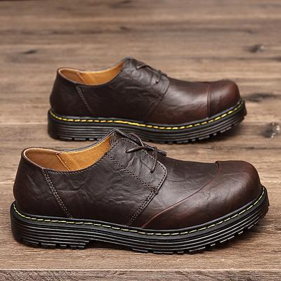 Classic Men's Leather Casual Shoes Personality Leather Men Oxford Shoes New Fashion Office Shoes Business Flats Large Size 38-47