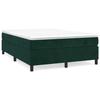 Cadre de lit avec matelas - Maison Exclusive - Velours vert foncé - 140x200cm - 2 places