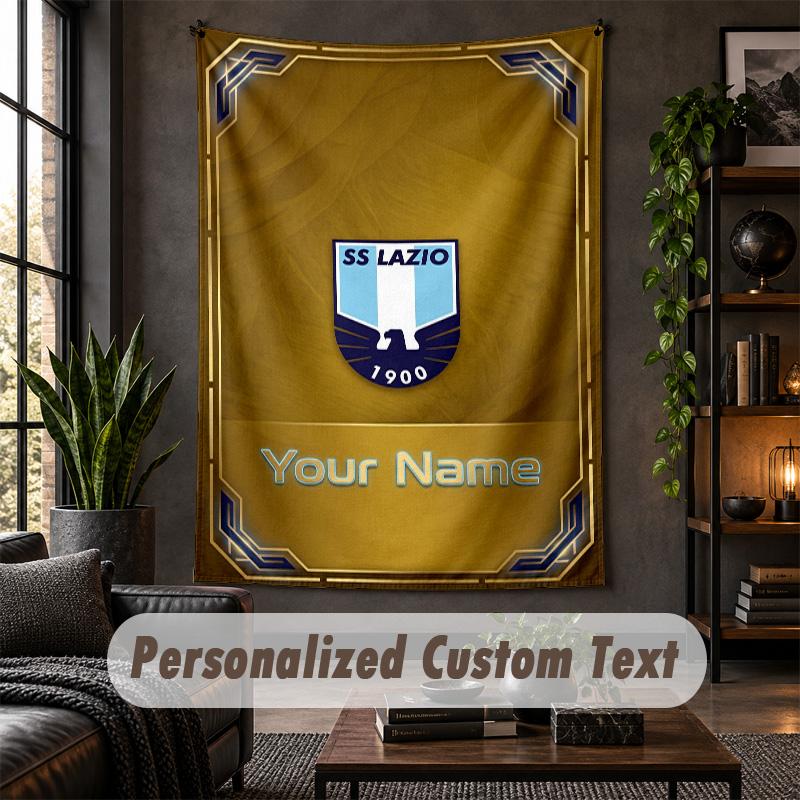 Wall Tapestry Lazio FC Print Custom Name Text Wall Hanging Home Decor