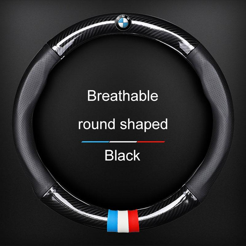 Bil Rattdeksel Pustende Sklisikkert PU Lær Rattdeksel For BMW E53 E70 E71 E72 E83 X1 X2 X3 X4 X5 X6 X7 E84 F48
