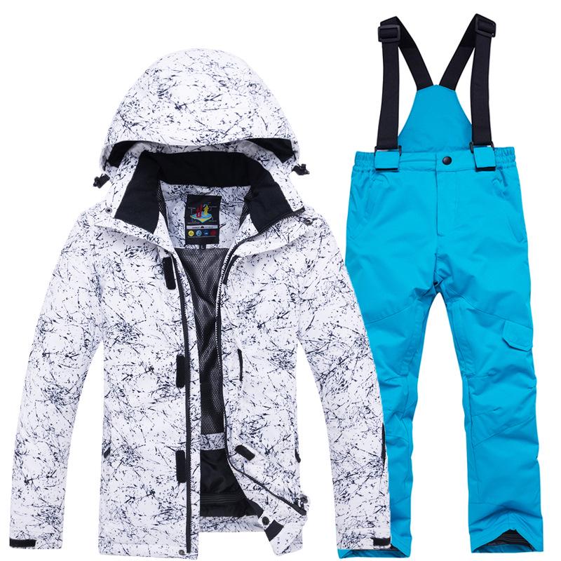 Children's Thickened Two-Piece Ski Suit for Boys and Girls - Warm Outdoor Winter Wear